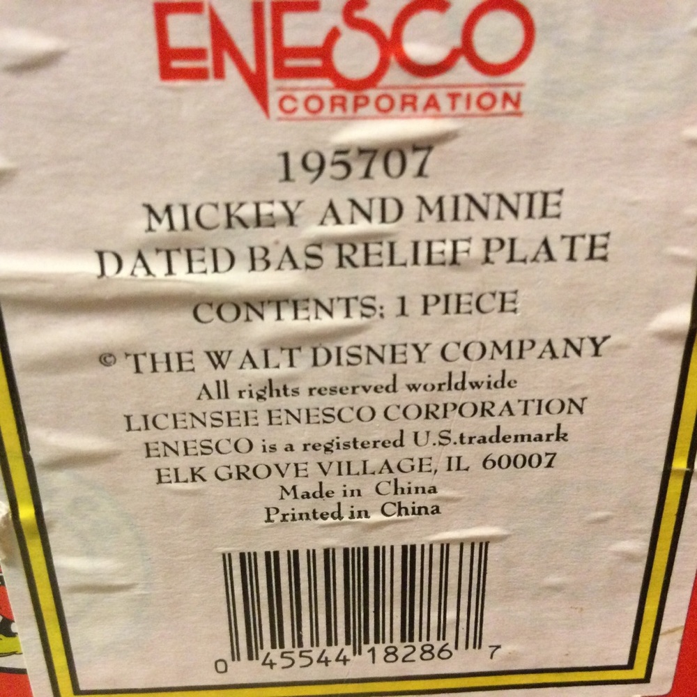 Mickey And Minnie Mouse Vintage Christmas Plate 1996 - Picture 7 of 7